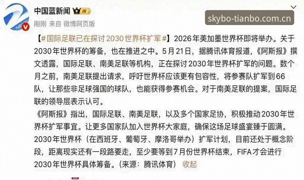 天博安卓版下载安全吗 2030世界杯扩军66队深度分析:中国男足能否搭上末班车?